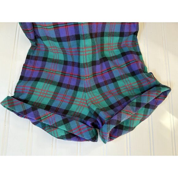 Vintage Plaid One Piece Romper Outfit Girls 18 Months Baby Cary - Picture 6 of 8